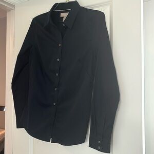 Banana Republic ladies button down blouse navy size 10